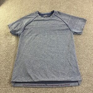 RHONE Mens XL Reign Tech Blue Athletic Performance T Shirt Top Activewear Casual